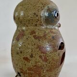 Lampe veilleuse chouette en grès Guy Baudat