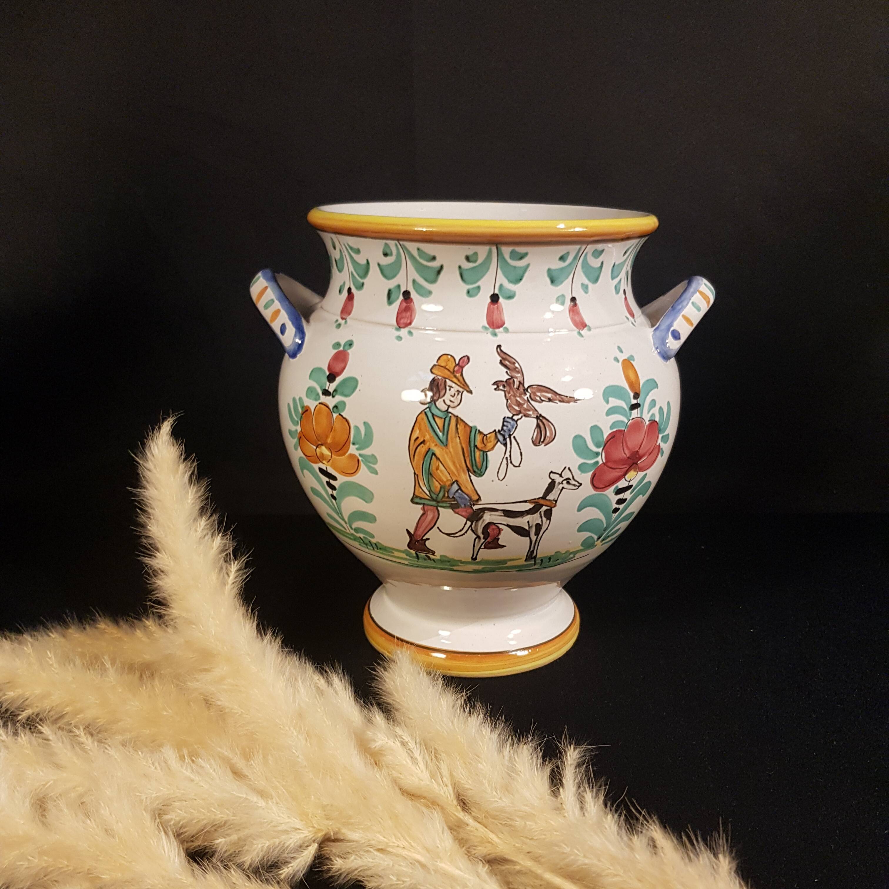 Italian earthenware vase