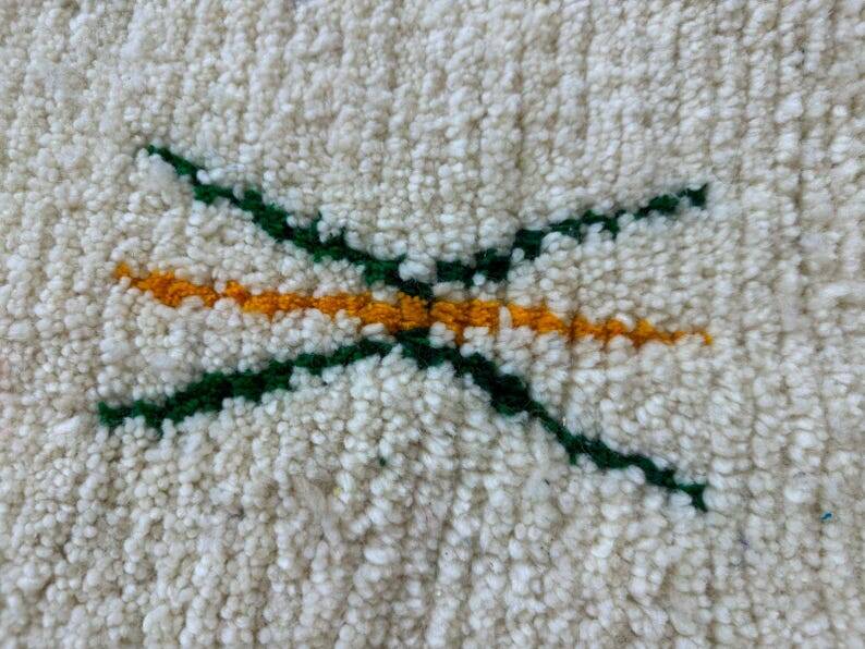 Custom white rug - colorful Beni Ourain rug 250/150cm