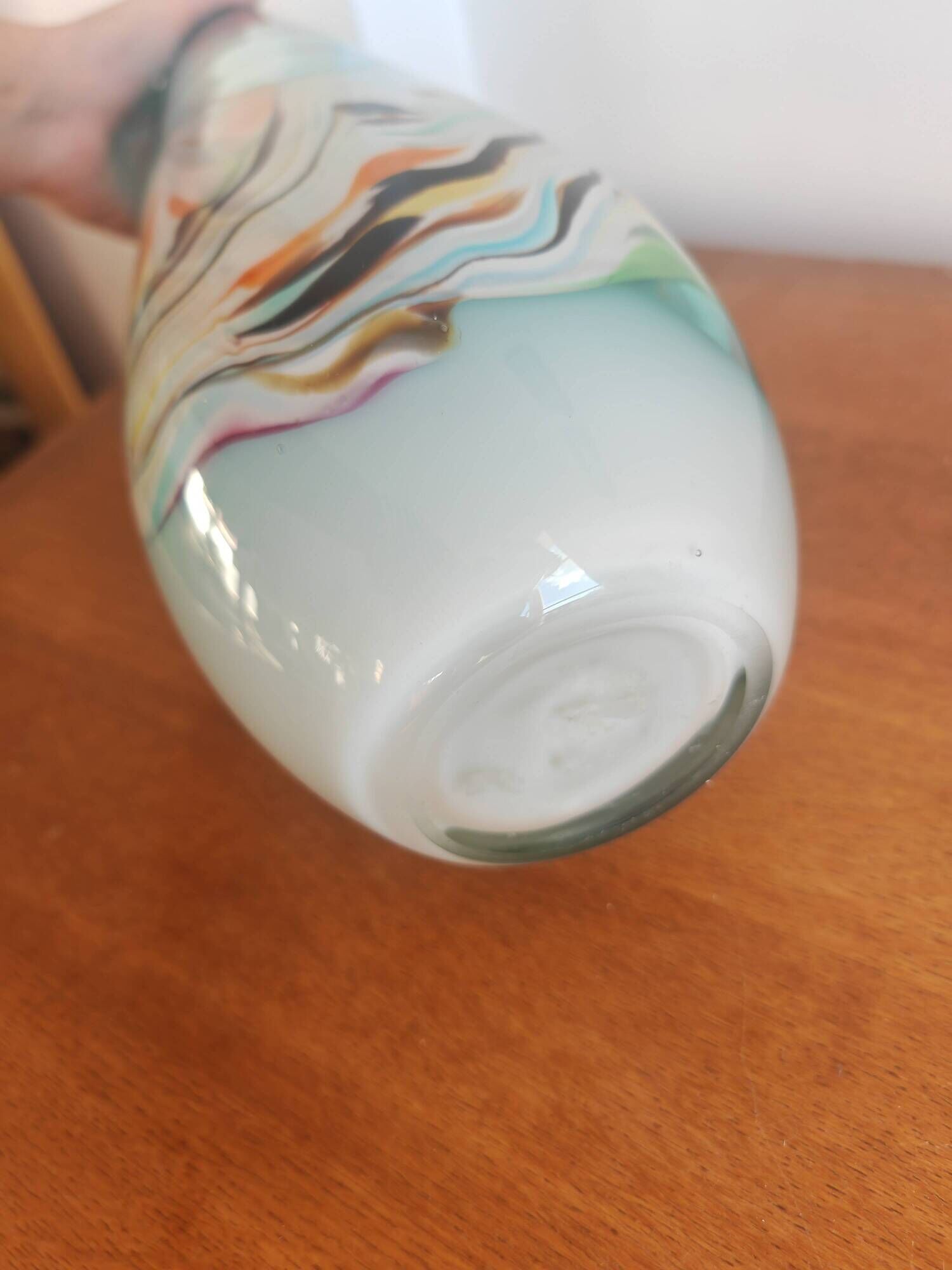 Tall vintage vase in blown glass in Murano style – 40 cm