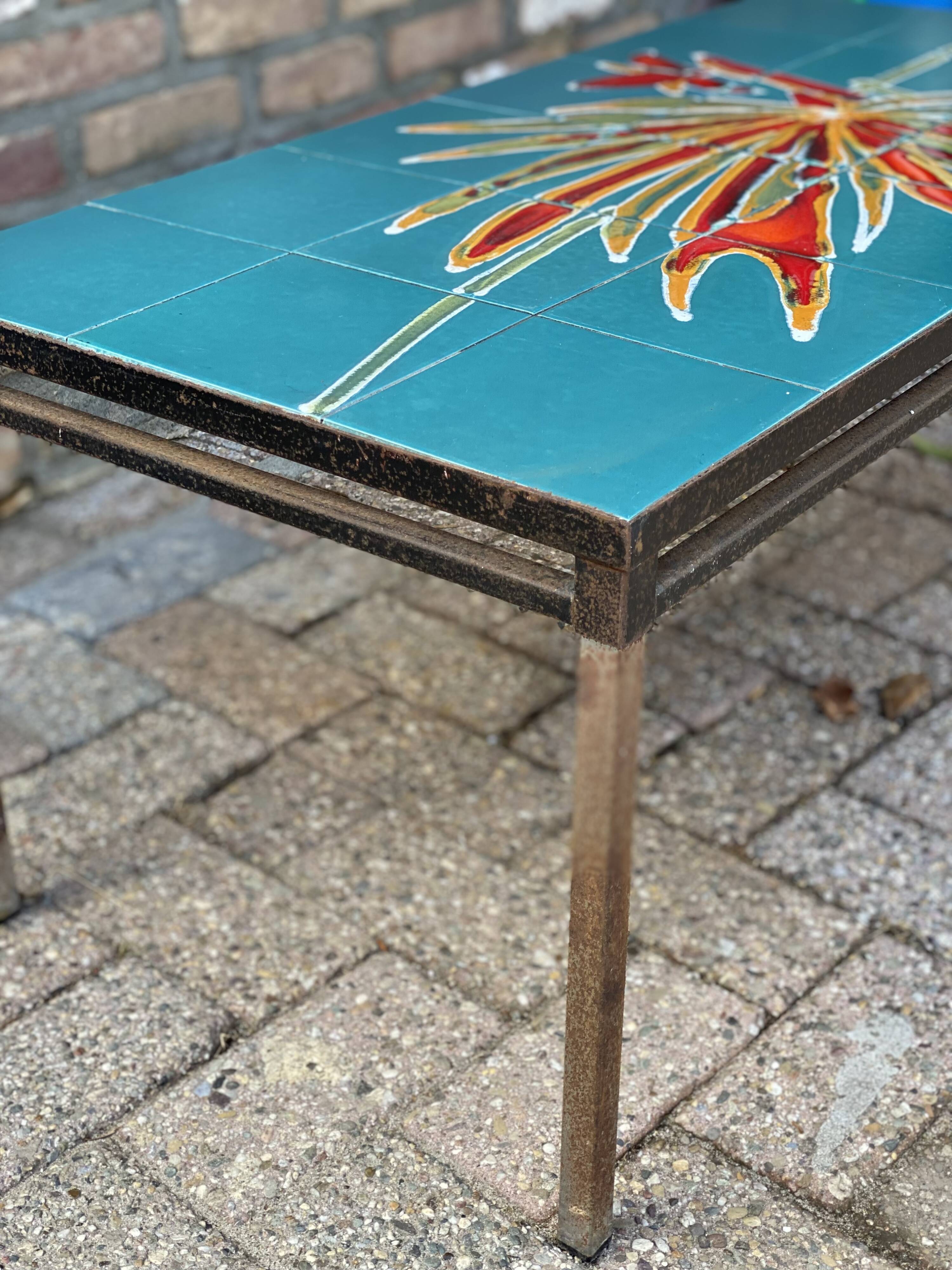 Table basse vintage en céramique des années 1960