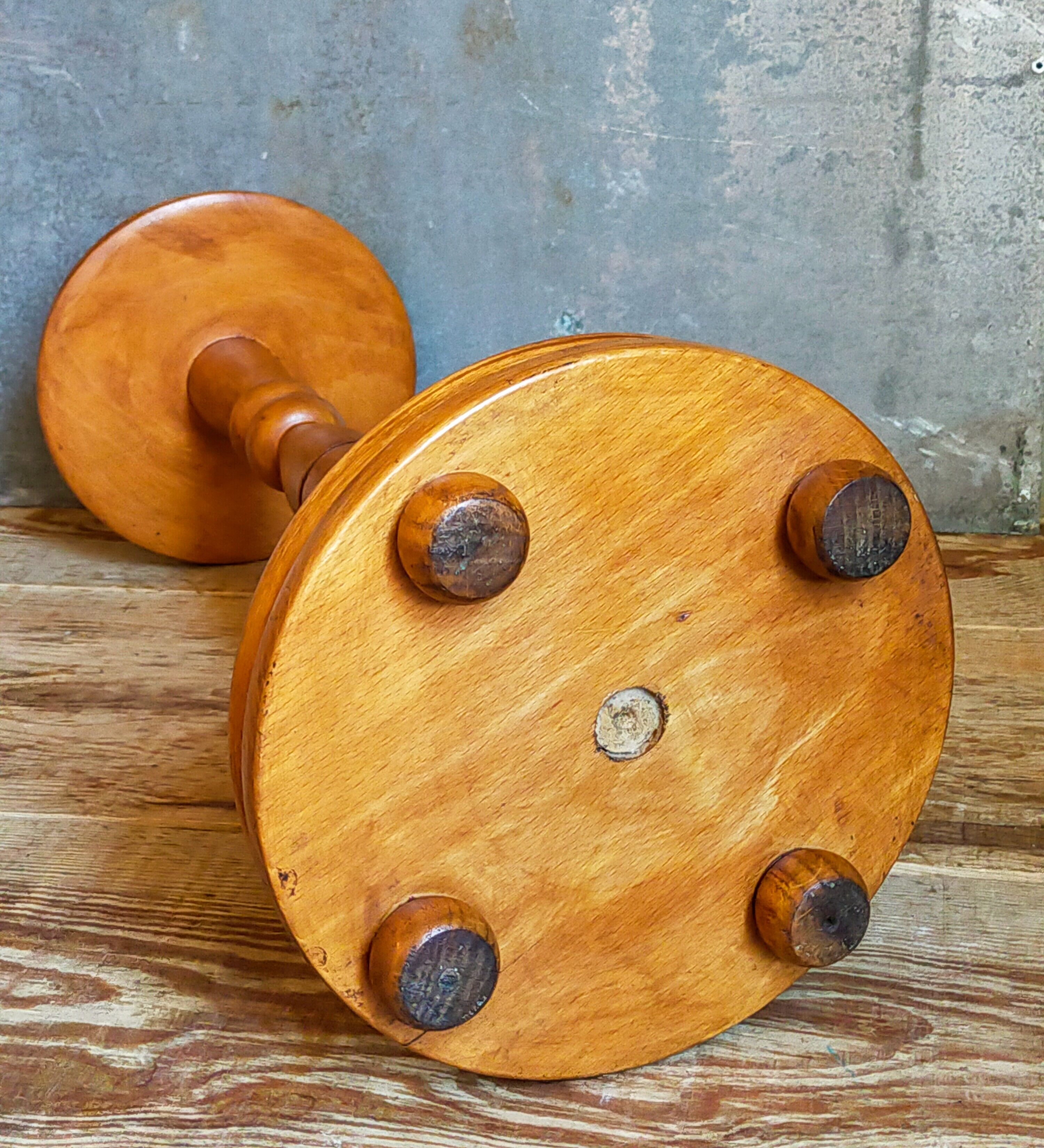 Plant harness in solid wood turned vintage