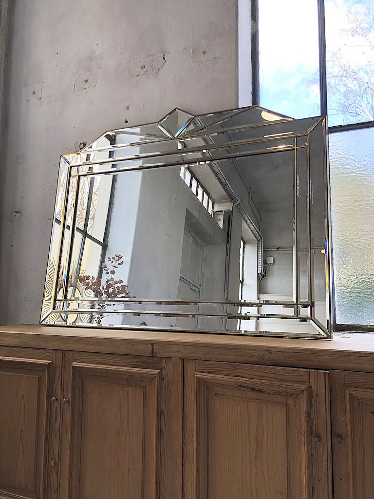 Italian design milked gold mirror