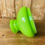 Green and white opaline lampshade from the 70s.