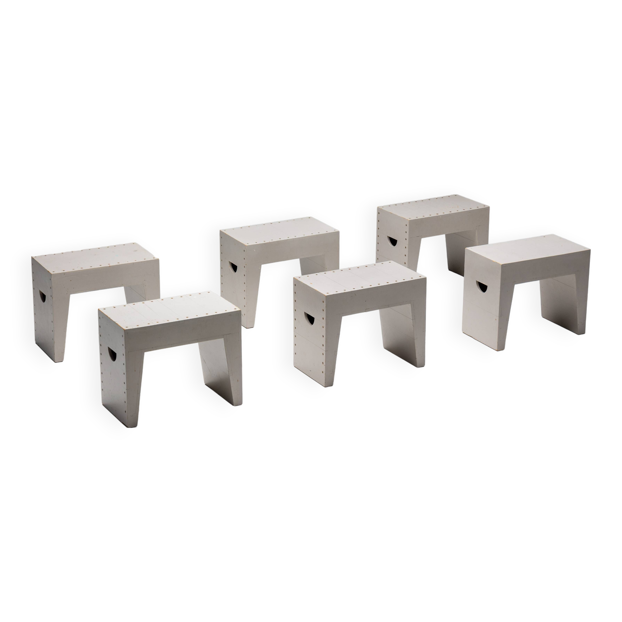 Bossche School Stools by Dom Hans van der Laan & Jan de Jong, Netherlands, 1970s