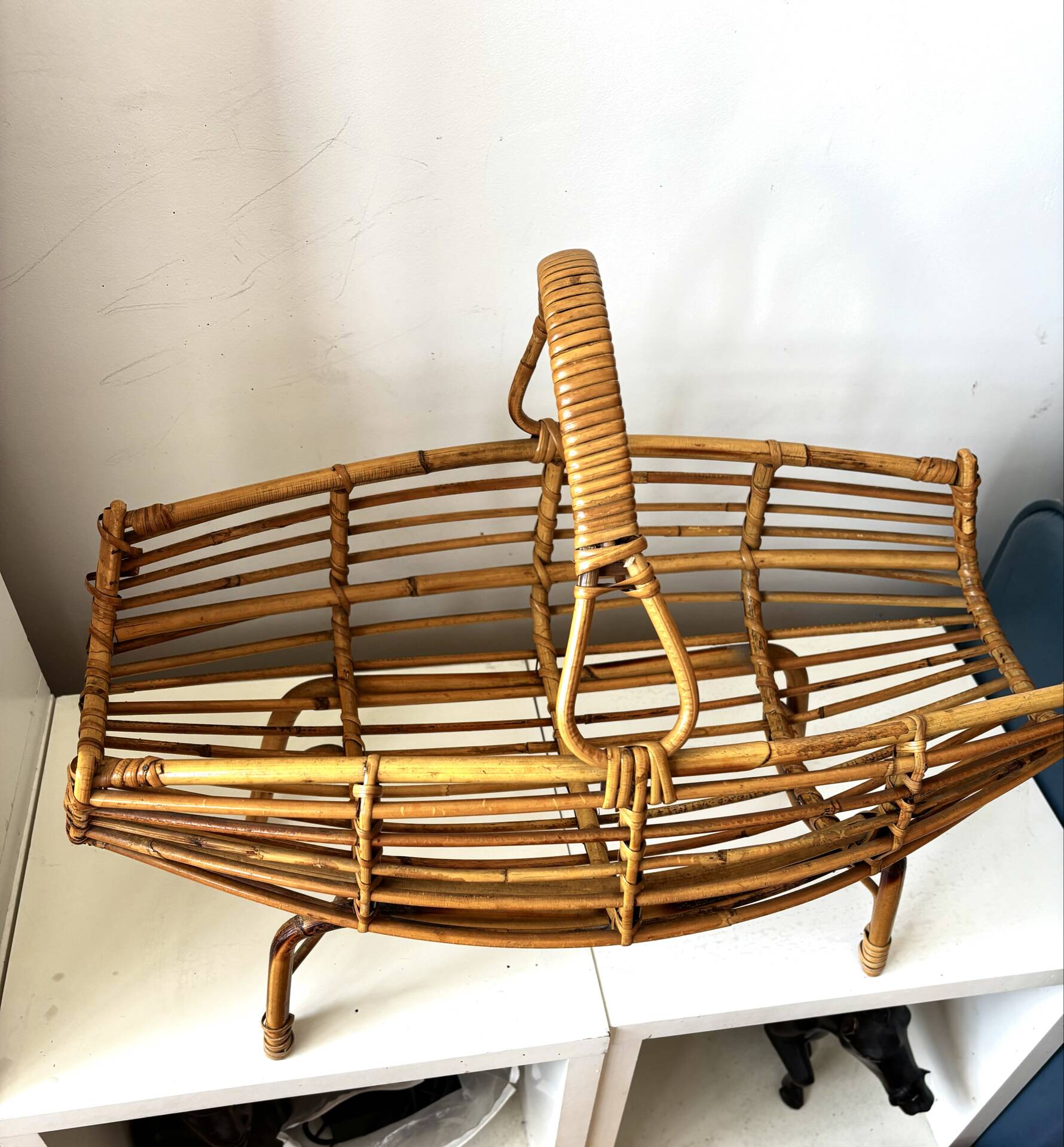 Porte revues en rotin Franco Albini 1960