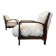 Fauteuils en peau de mouton Art Déco