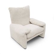 Maralunga armchair and ottoman set by Vico Magistretti for Cassina, 1970s.