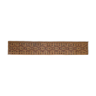 Tapis noué à la main tapis turc vintage 68x387 cm