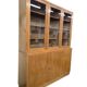 XL vintage wooden display cabinet / sideboard / wall unit