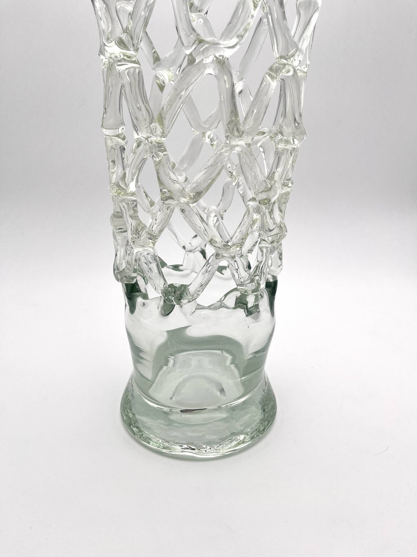 Vase Cage XXL - Murano Crystal Sculptural - 40cm - 1960-70