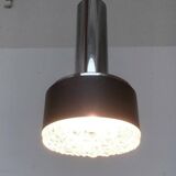 Suspended glass and chrome chandelier model P105 from the 1960s in German Space Age style by Staff, set of 2.