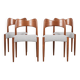 Midcentury set of 4 chairs in teak by Arne Hovmand Olsen for Mogens Kold