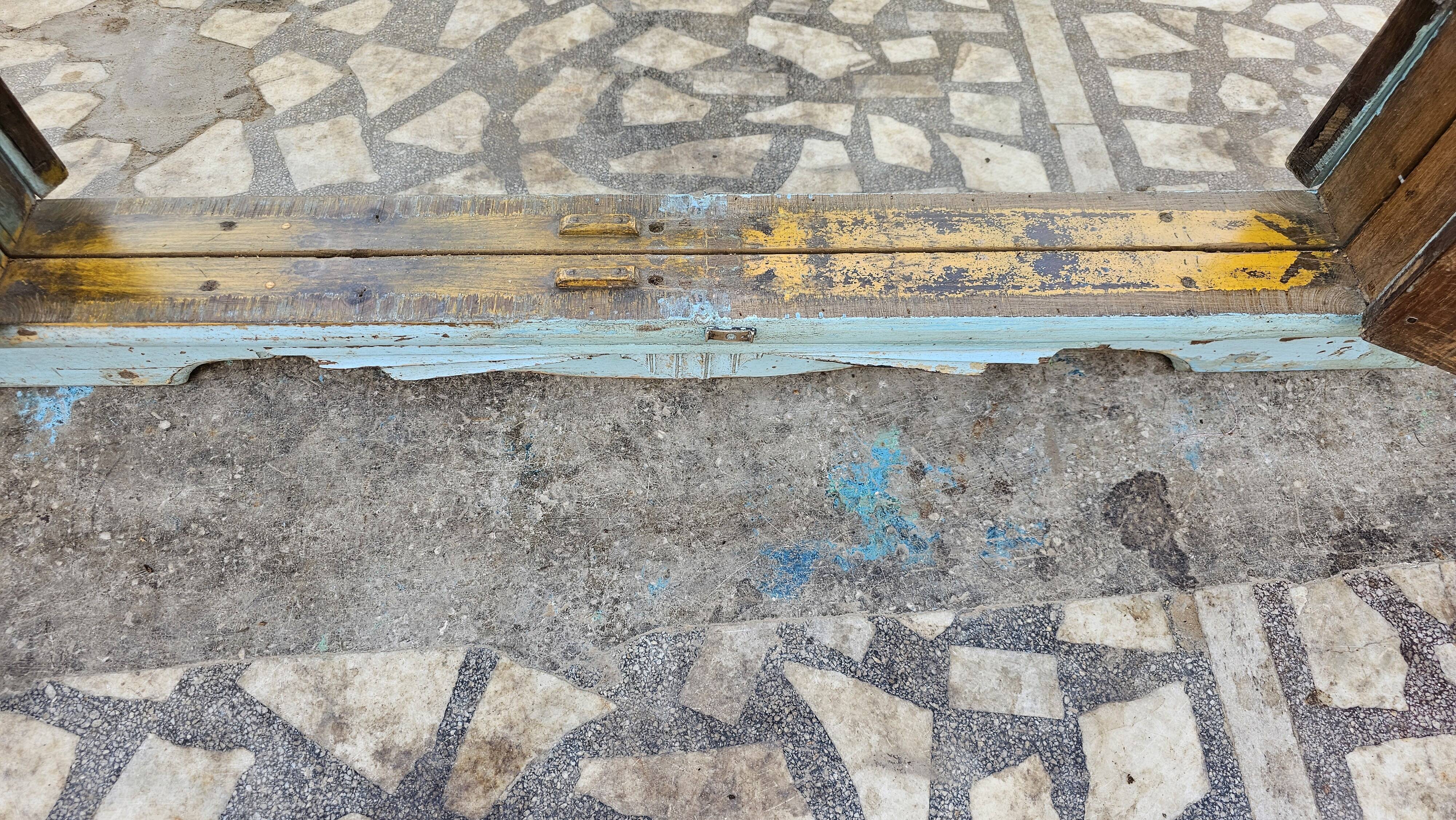 Art Deco mirror in Burmese teak