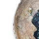 Plat en terre cuite et porcelaine émaillée nu féminin, Helen Mai