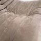 1990s vintage original taupe Alcantara Togo 2-seater by Michel Ducaroy for Ligne Roset