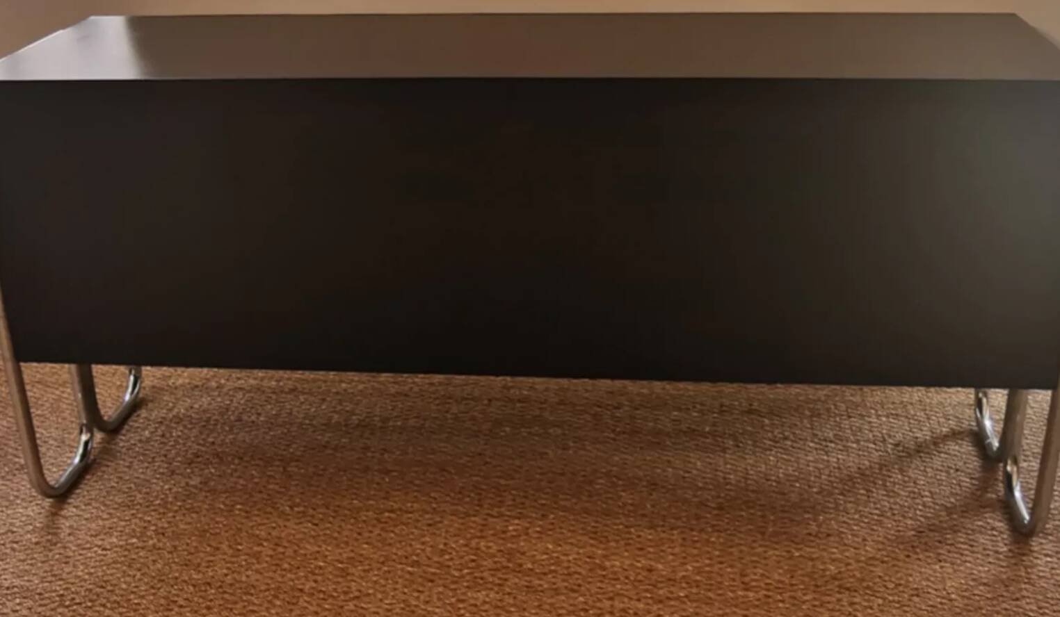 Vintage Bauhaus style metal sideboard from the 1970s