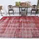 7x10 Rug For Living Room Wine Red Turkish Vintage Rug, 213x311Cm