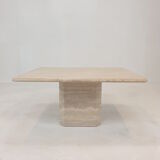 Italian Travertine Coffee Table, 1980s