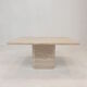 Table basse italienne en travertin, années 1980