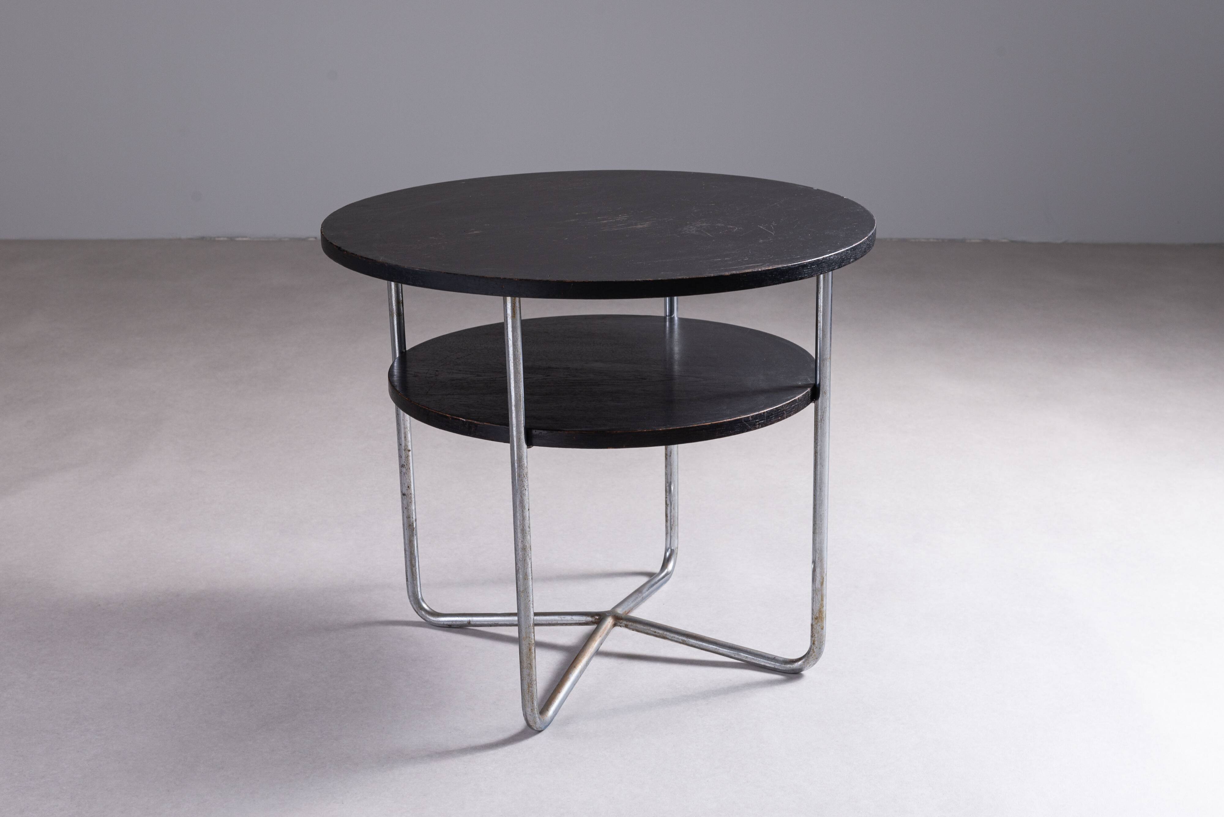 Thonet coffee table with tubular frame