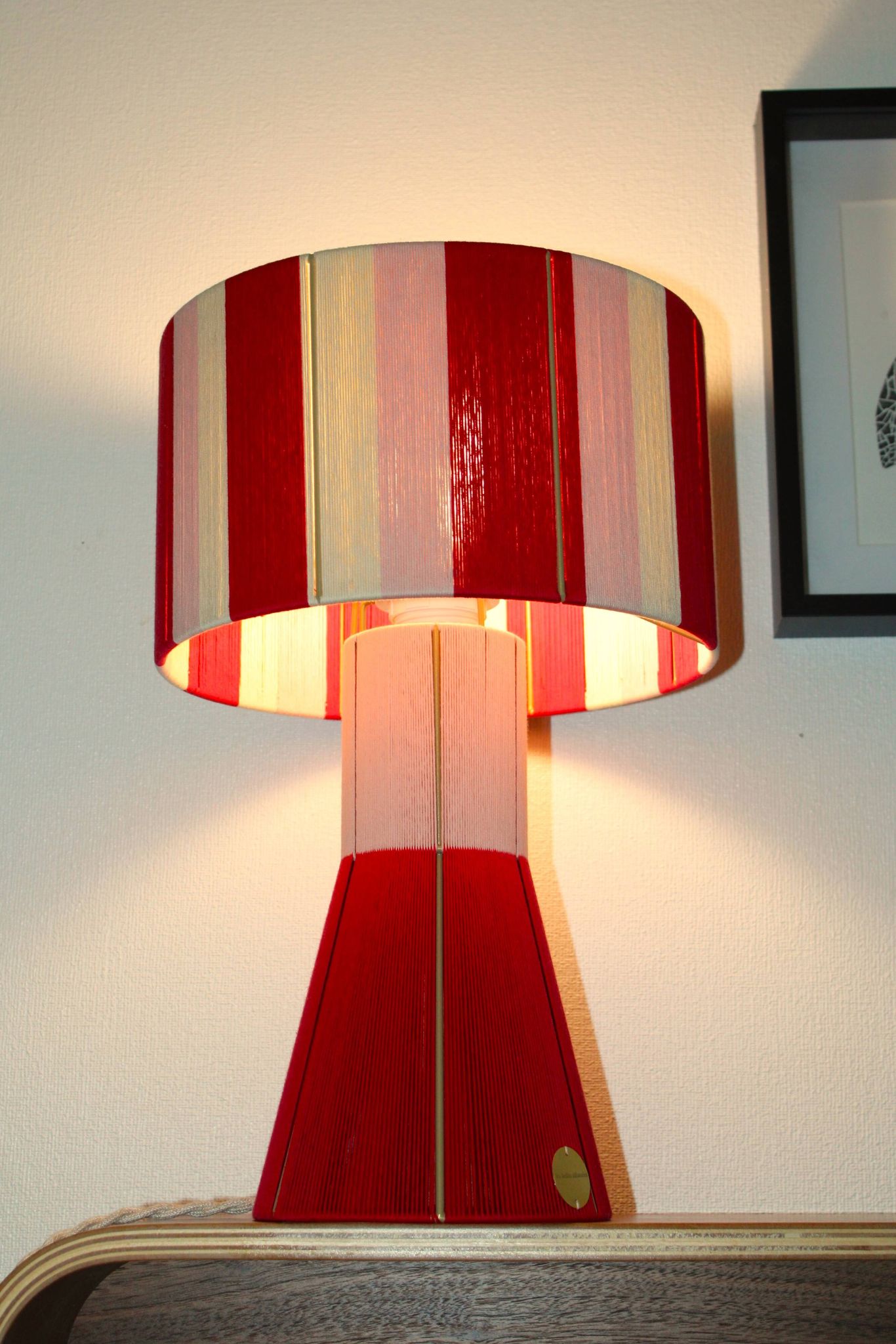 Lampe à poser l'Irrésistible rouge poudré
