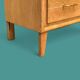 Commode pieds compas et chêne brut massif  1960