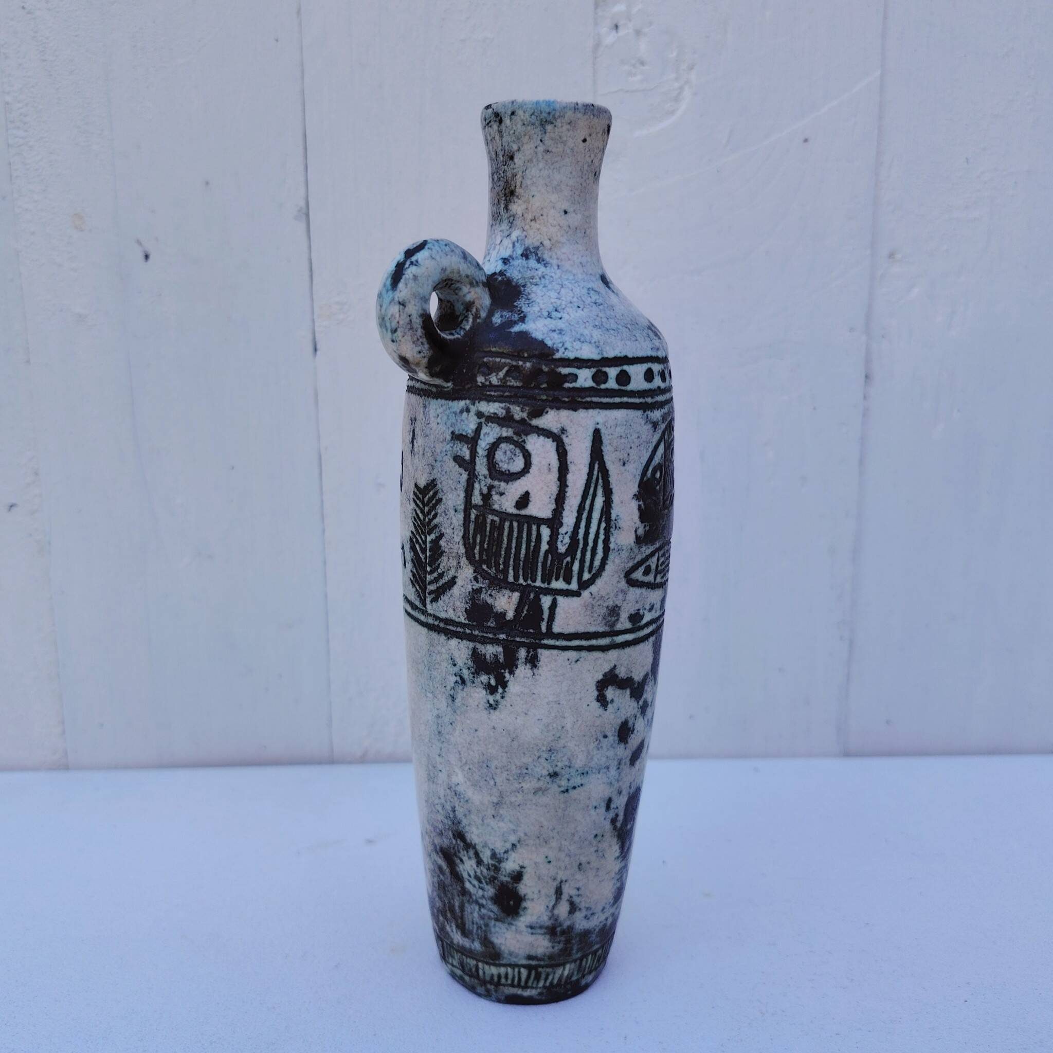 Amphora soliflore vase, ceramic by Jacques Blin