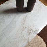 Vintage Carrara marble coffee table