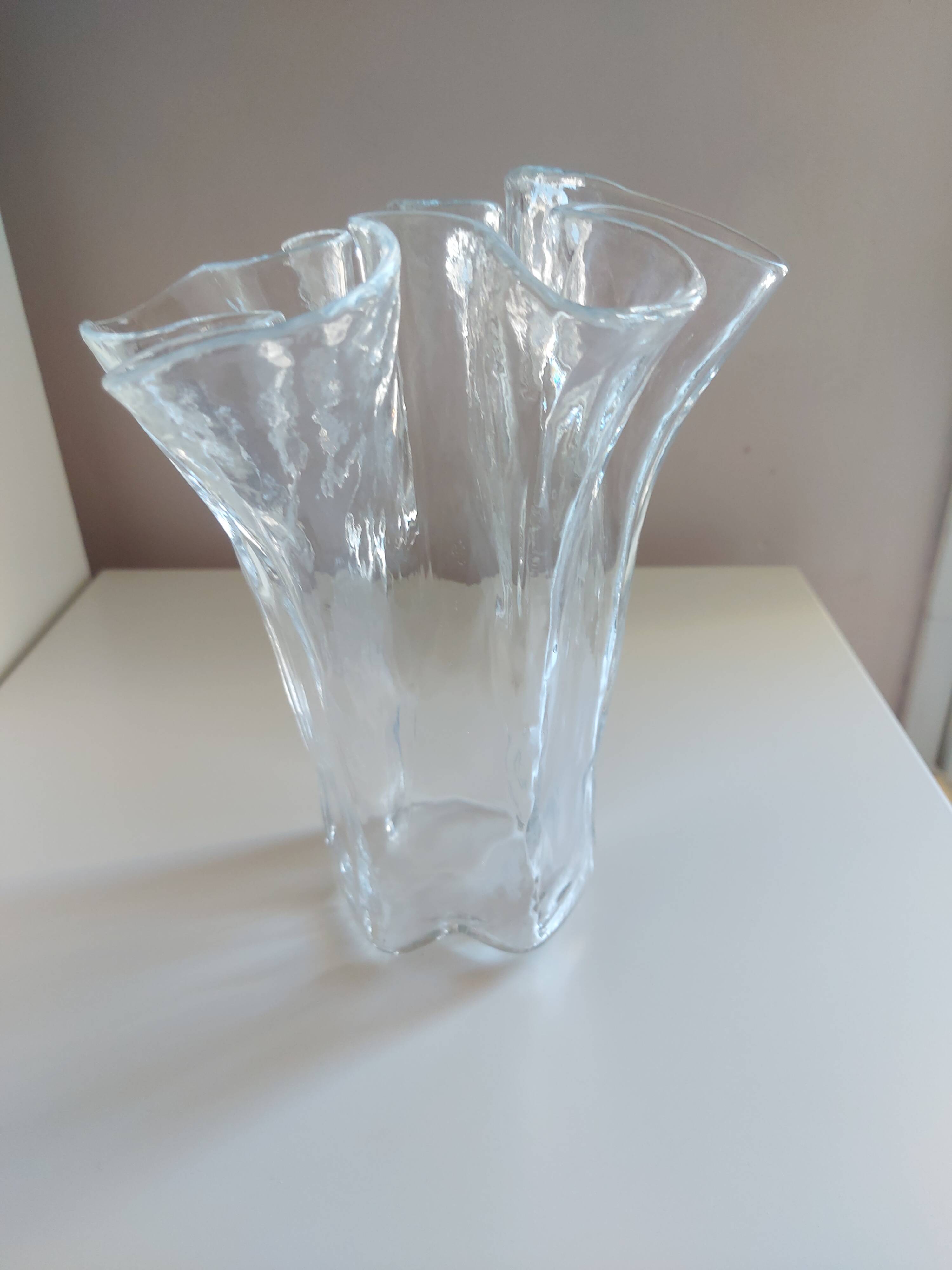 Crumpled Finnish Glass Vase