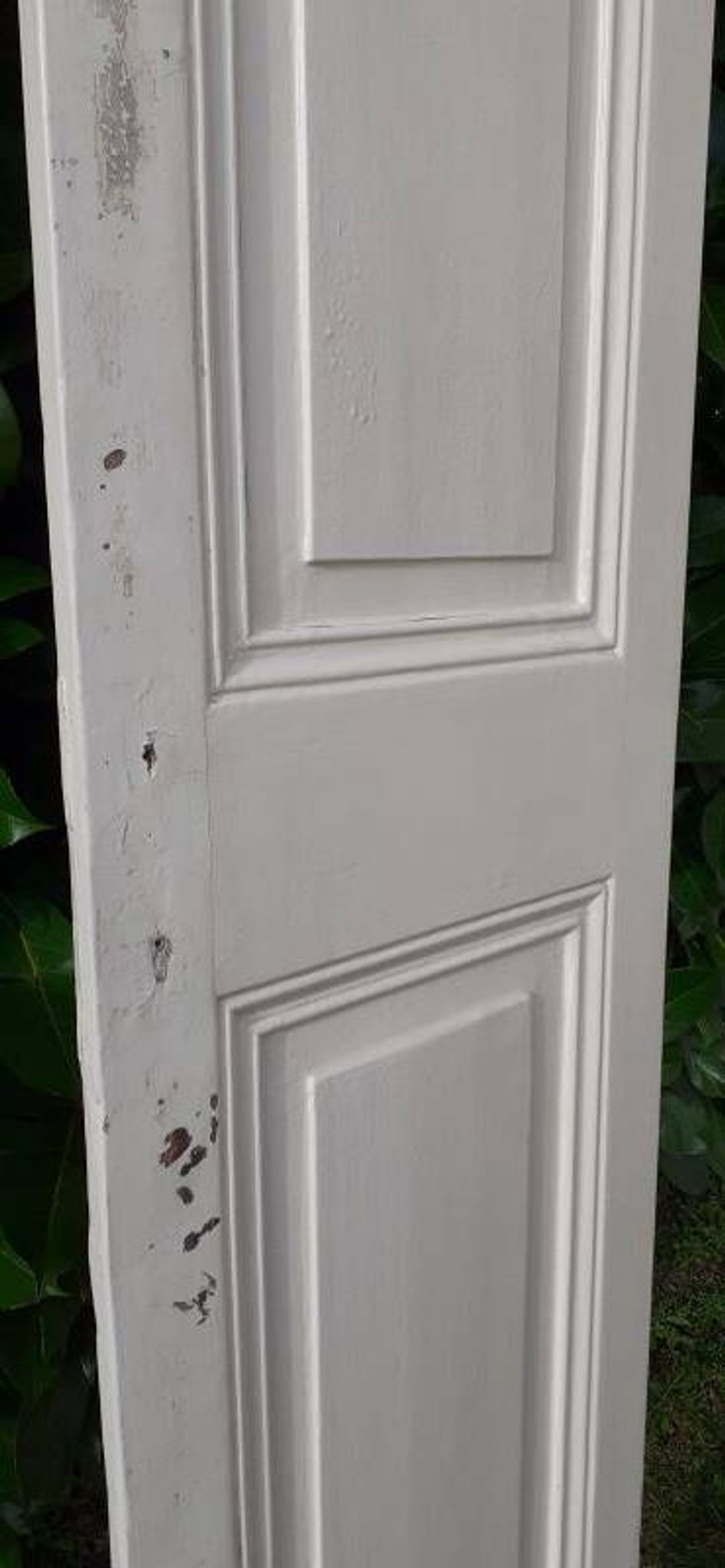 Porte h220x42cm étroite de placard ancienne panneautée moulurée