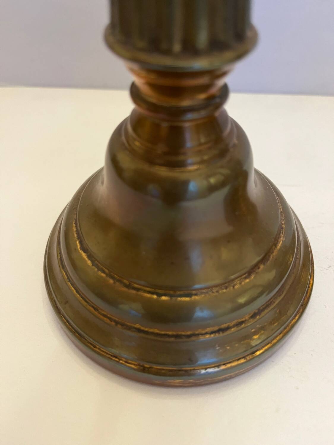 Pair of gilded bronze candlesticks