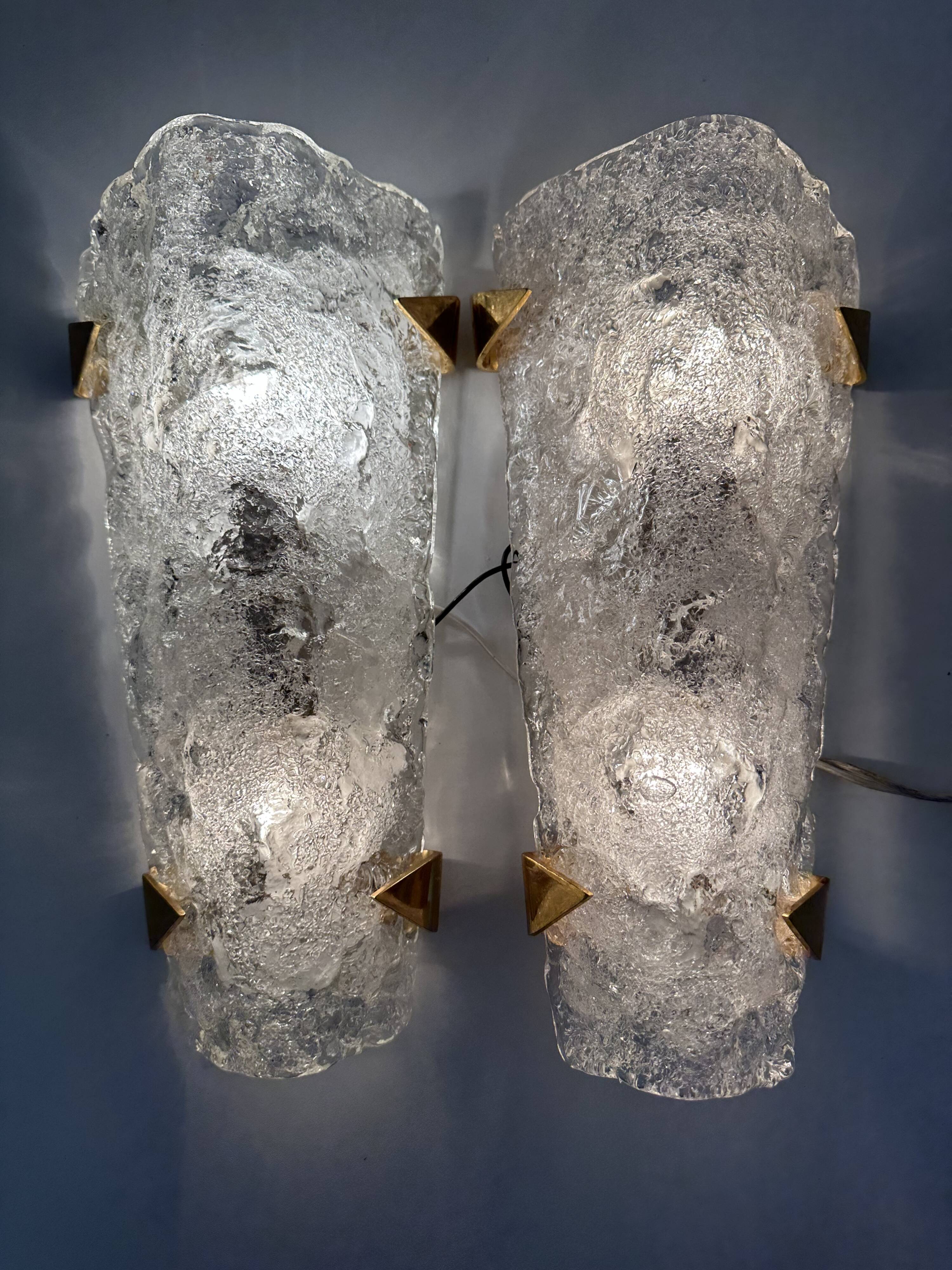 Pair wall lamps jt kalmar vintage design 70s