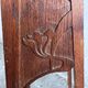 Sculpted wooden plant stand in Art Nouveau style, circa 1910.