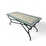 Beige rectangular mosaic table
