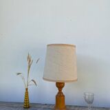 Old turned wooden lamp