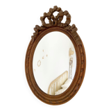 Louis XVI style oval knot mirror