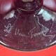Large plant bowl vase of Thistles Signed Le Verre Français Art Nouveau 192