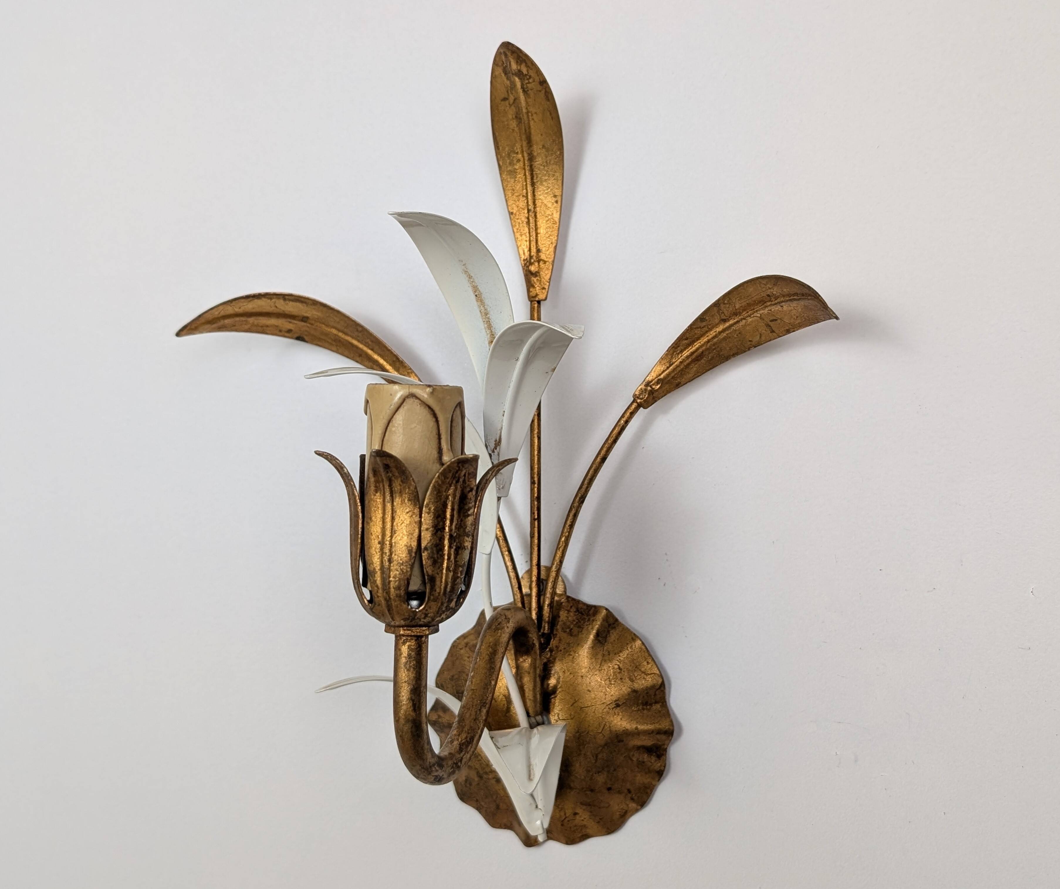 Paire appliques feuilles