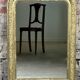Miroir époque Louis Philippe à décors de fleurs 86x62 cm
