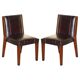 Chaises d'appoint Ralph Lauren Metropolis cuir patiné crocodile