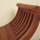 Solid Wood Curule Stool Vintage French Curved Slatted Seat Mid Century