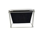 Max Sauze studio - side table - magazine rack - metal - glass - 70s