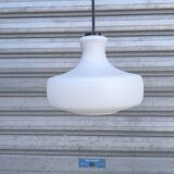Scandinavian pendant light in white opaline glass