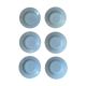 Six assiettes creuses bleues