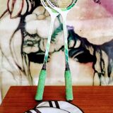 Pair of vintage badminton rackets