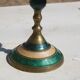 Vintage 5-light candelabrum in brass – Green and white decor