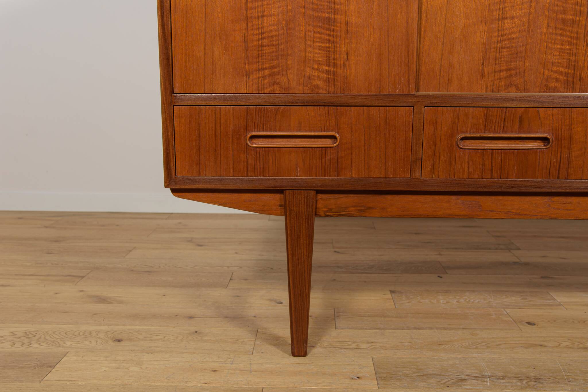 Mid-Century Teak High Sideboard, Denmark, 1960s