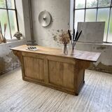 Two-sided central island counter in pine 220cm