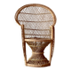 Miniature Peacock Armchair - Large Emmanuelle Rattan Doll Armchair - 65 cm